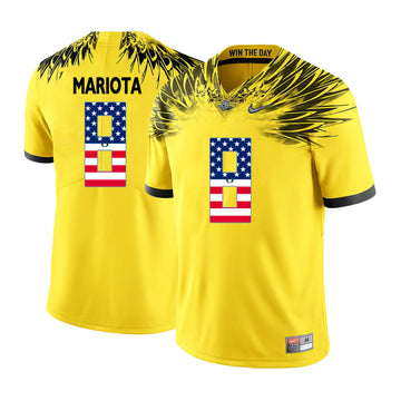 Marcus Mariota Oregon Ducks yellow jersey