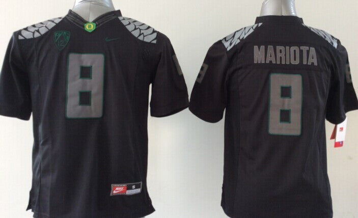 Mariota Oregon Ducks black Lights Out jersey