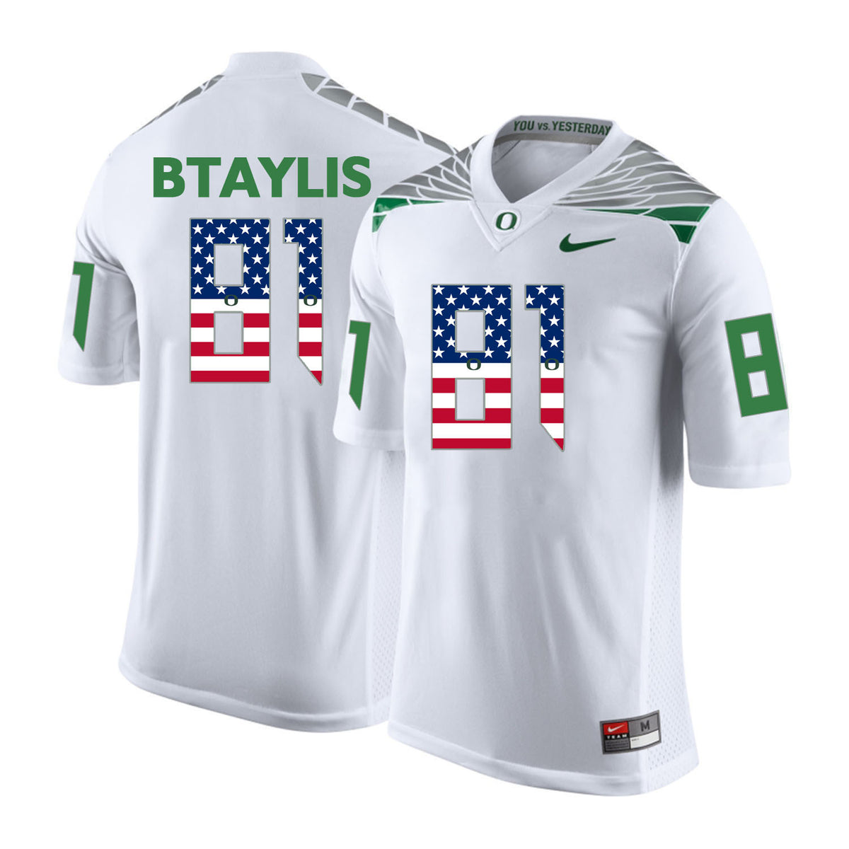 Evan Baylis Oregon Ducks white jersey