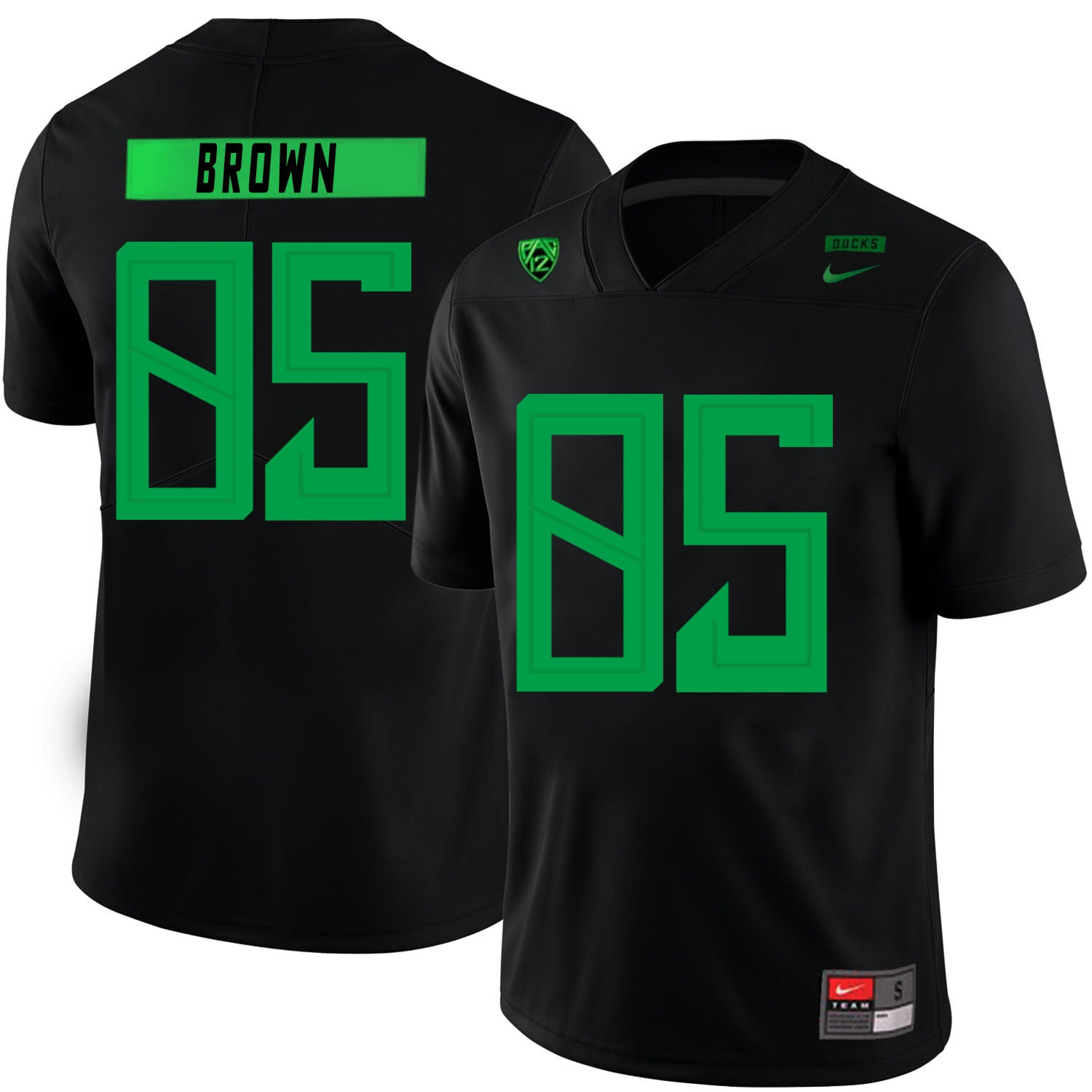 Pharaoh Brown Oregon Ducks black jersey