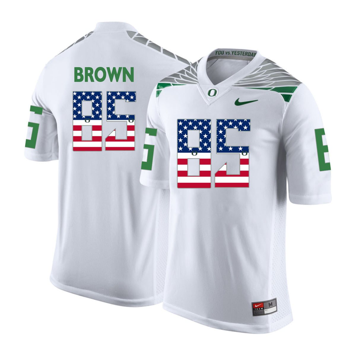 Pharaoh Brown Oregon Ducks white jersey