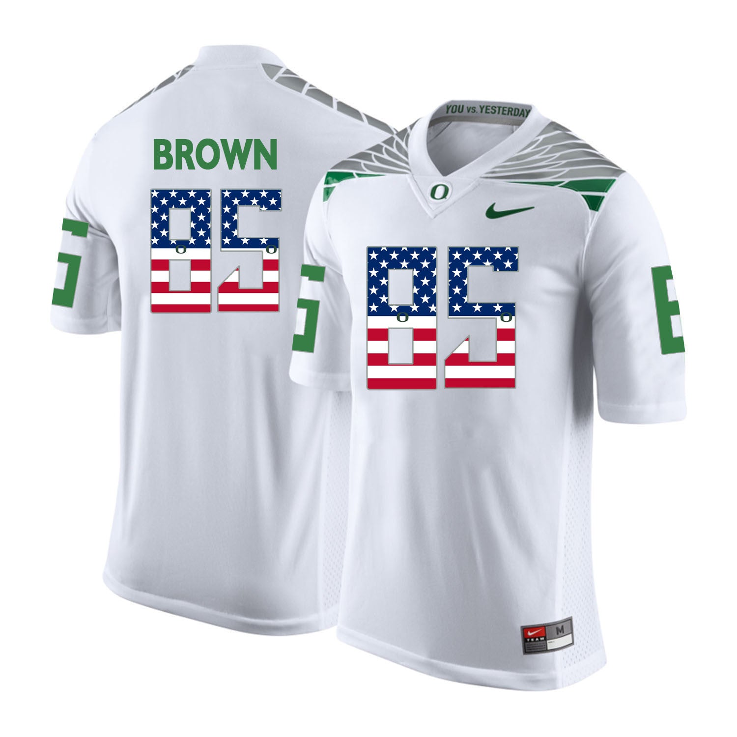 Pharaoh Brown Oregon Ducks white jersey