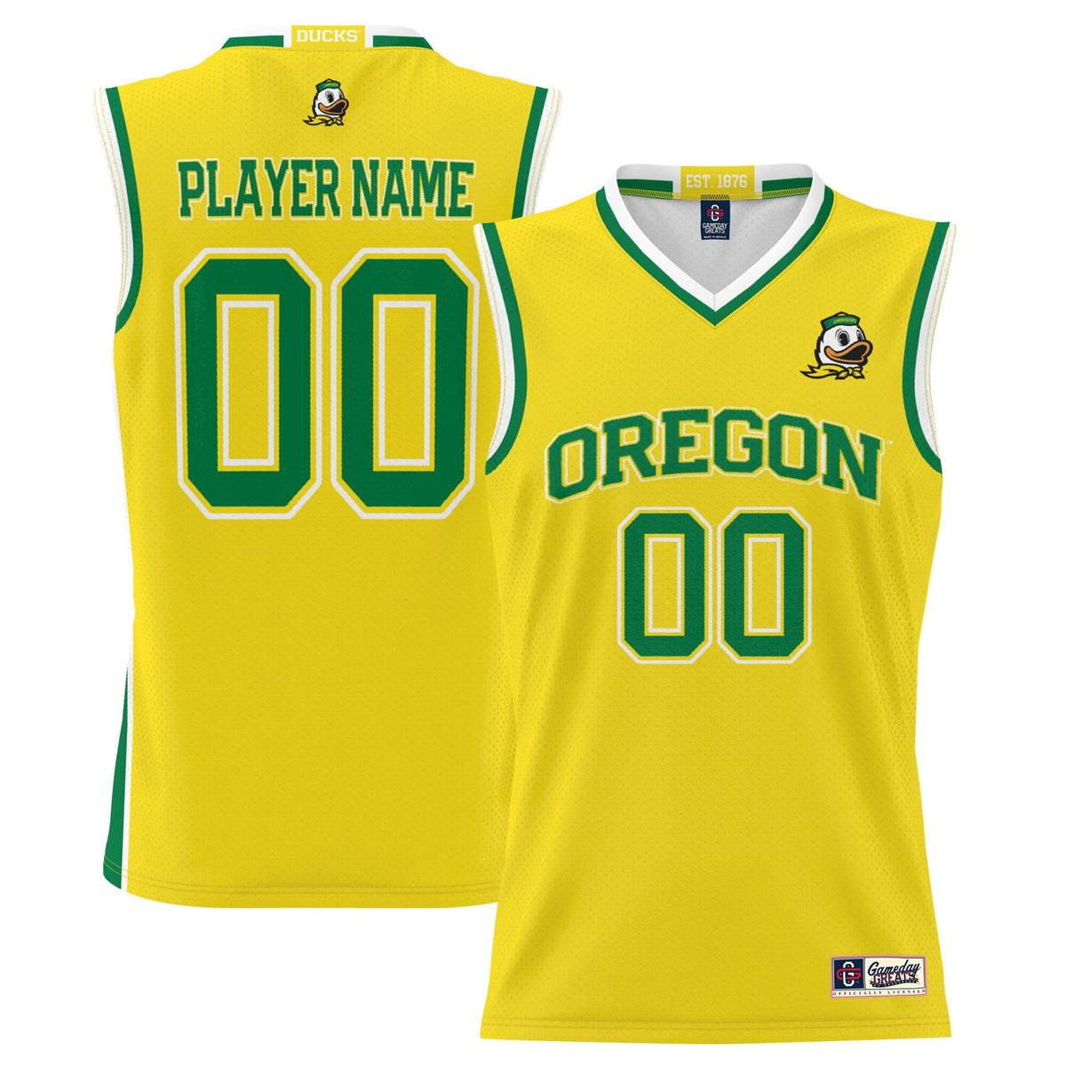 Oregon Ducks yellow jersey