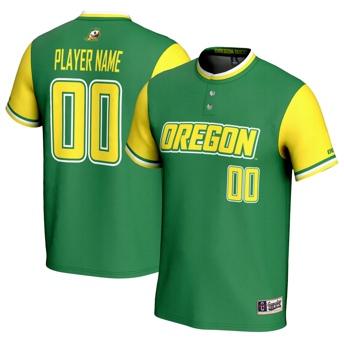 Softball Oregon Ducks green jersey