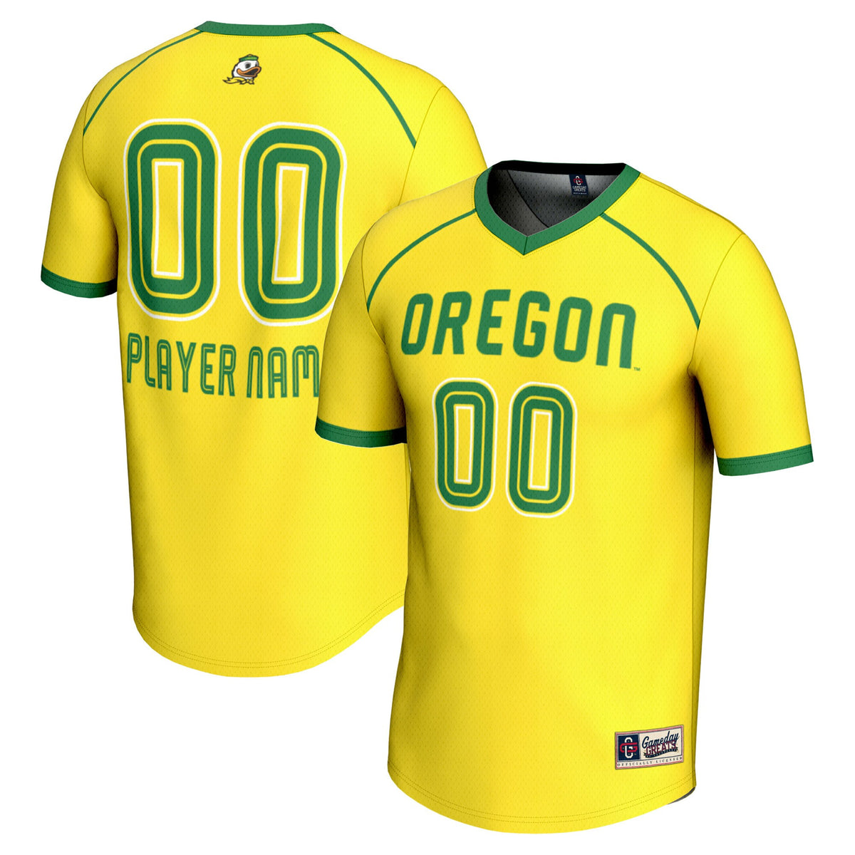 Lacrosse Oregon Ducks yellow jersey