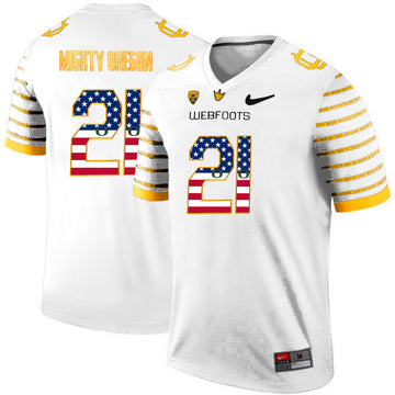 Spring Oregon Ducks white Game jersey
