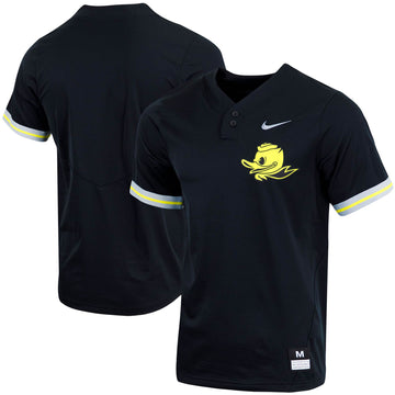 Two-button Oregon Ducks black jersey
