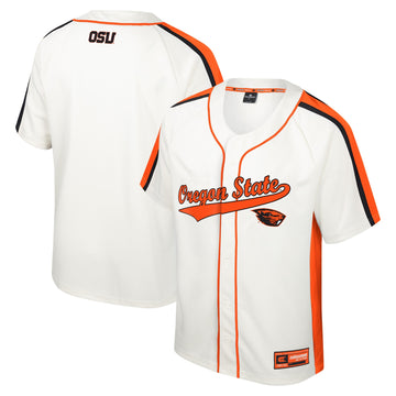 Colosseum Ruth Button-up Oregon State Beavers cream jersey