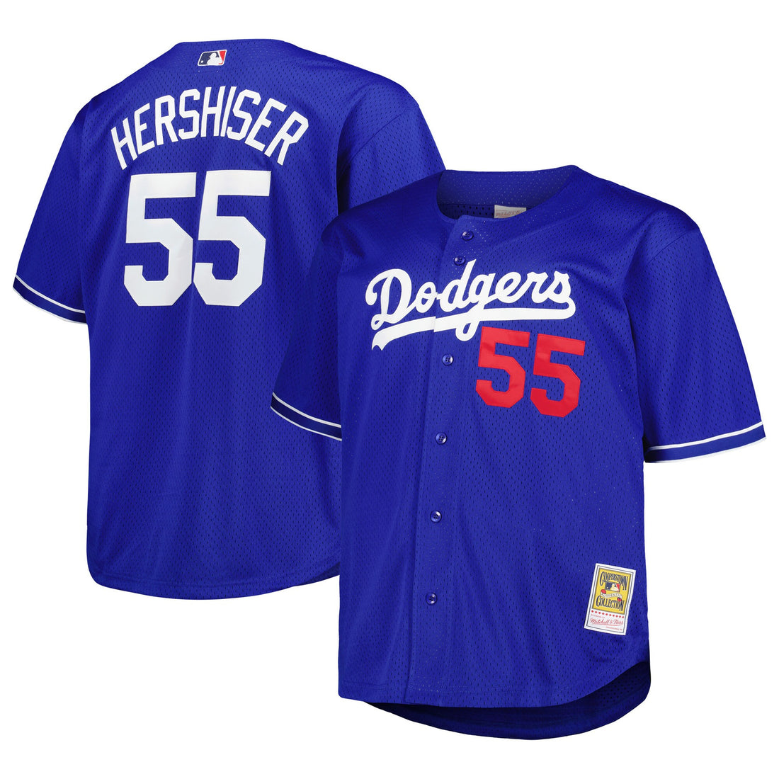Orel Hershiser Los Angeles Dodgers royal Cooperstown jersey
