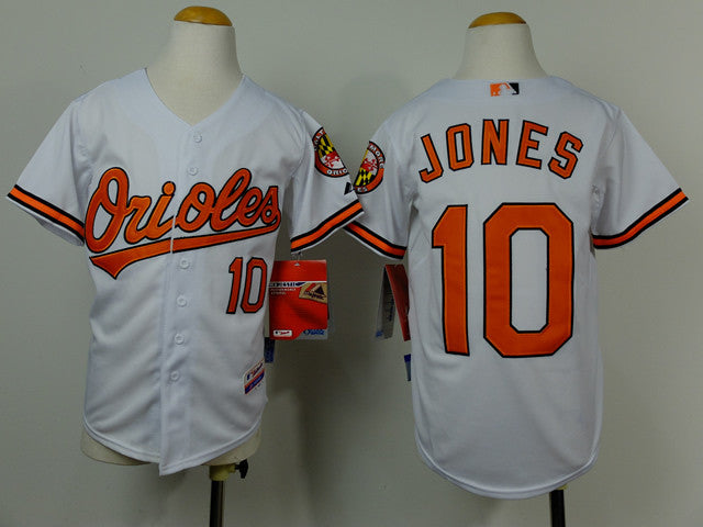Jones Baltimore Orioles white jersey