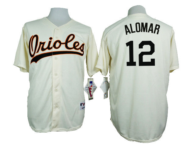 Roberto Alomar Baltimore Orioles cream Throwback jersey