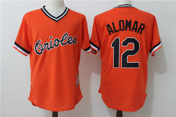 Roberto Alomar Baltimore Orioles orange Throwback jersey