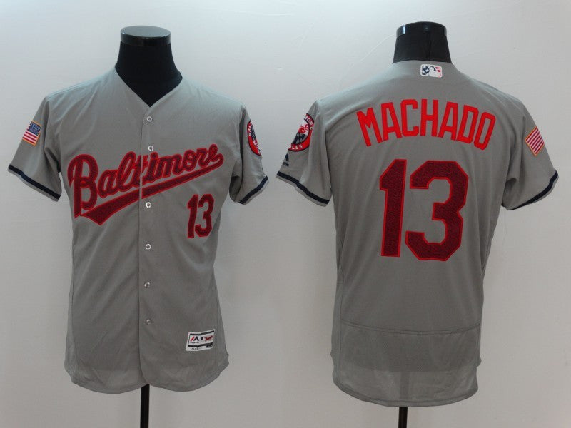 Manny Machado Baltimore Orioles grey Fashion jersey