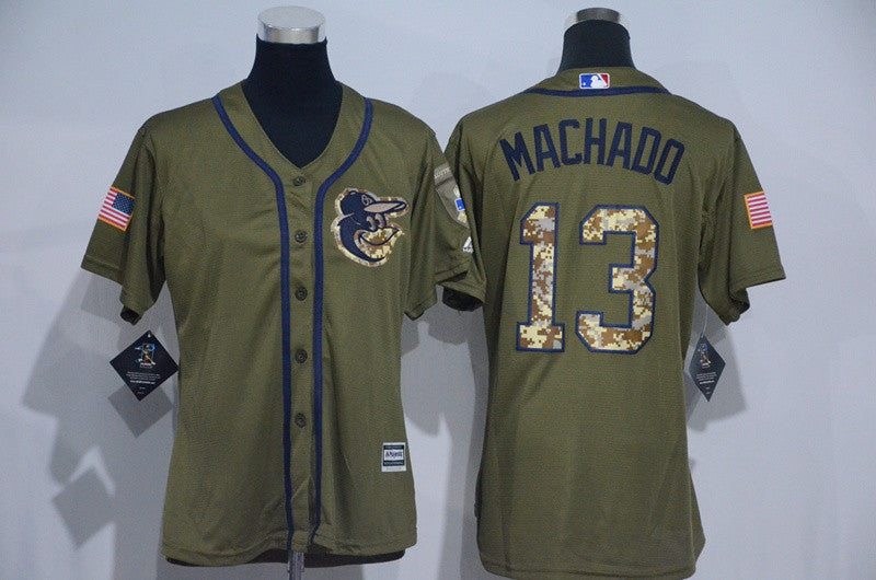 Manny Machado Baltimore Orioles olive jersey