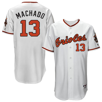 Manny Machado Baltimore Orioles white Throwback jersey