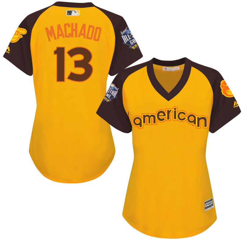 Manny Machado Baltimore Orioles yellow All-Star jersey