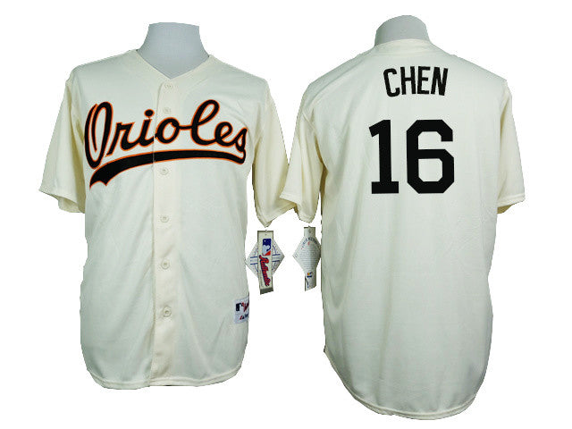Wei Yin Chen Baltimore Orioles cream Throwback jersey
