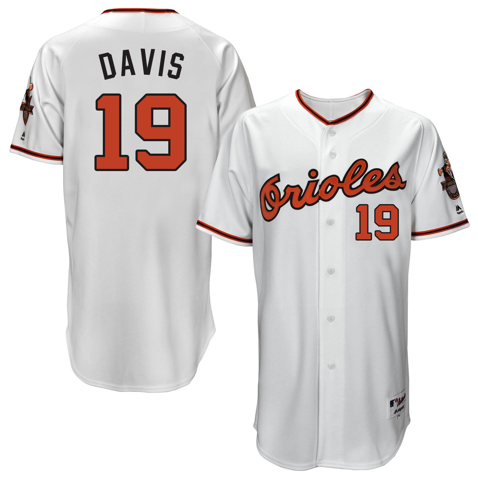 Chris Davis Baltimore Orioles white Throwback jersey