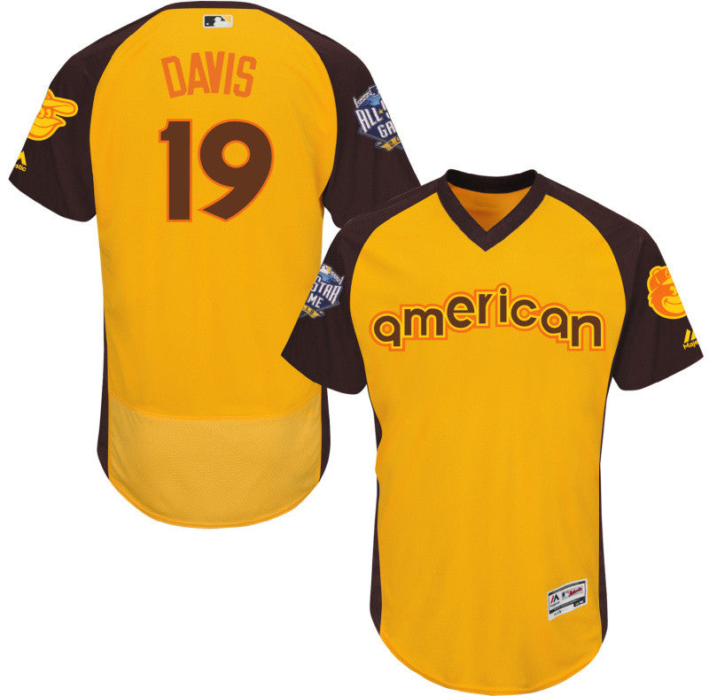 Chris Davis Baltimore Orioles yellow All-Star jersey