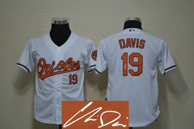 Davis Baltimore Orioles white jersey