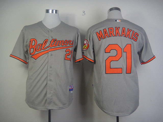 Markakis Baltimore Orioles grey jersey