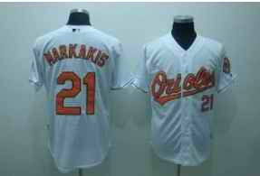 Markakis Baltimore Orioles white Throwback jersey