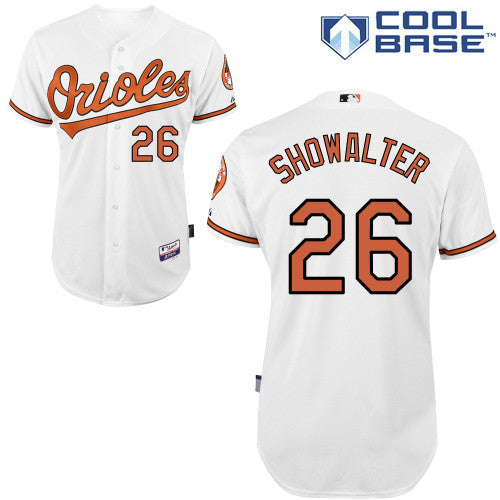 Showalter Baltimore Orioles white jersey