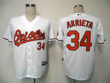 Arrieta Baltimore Orioles white jersey