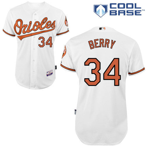 Berry Baltimore Orioles white jersey