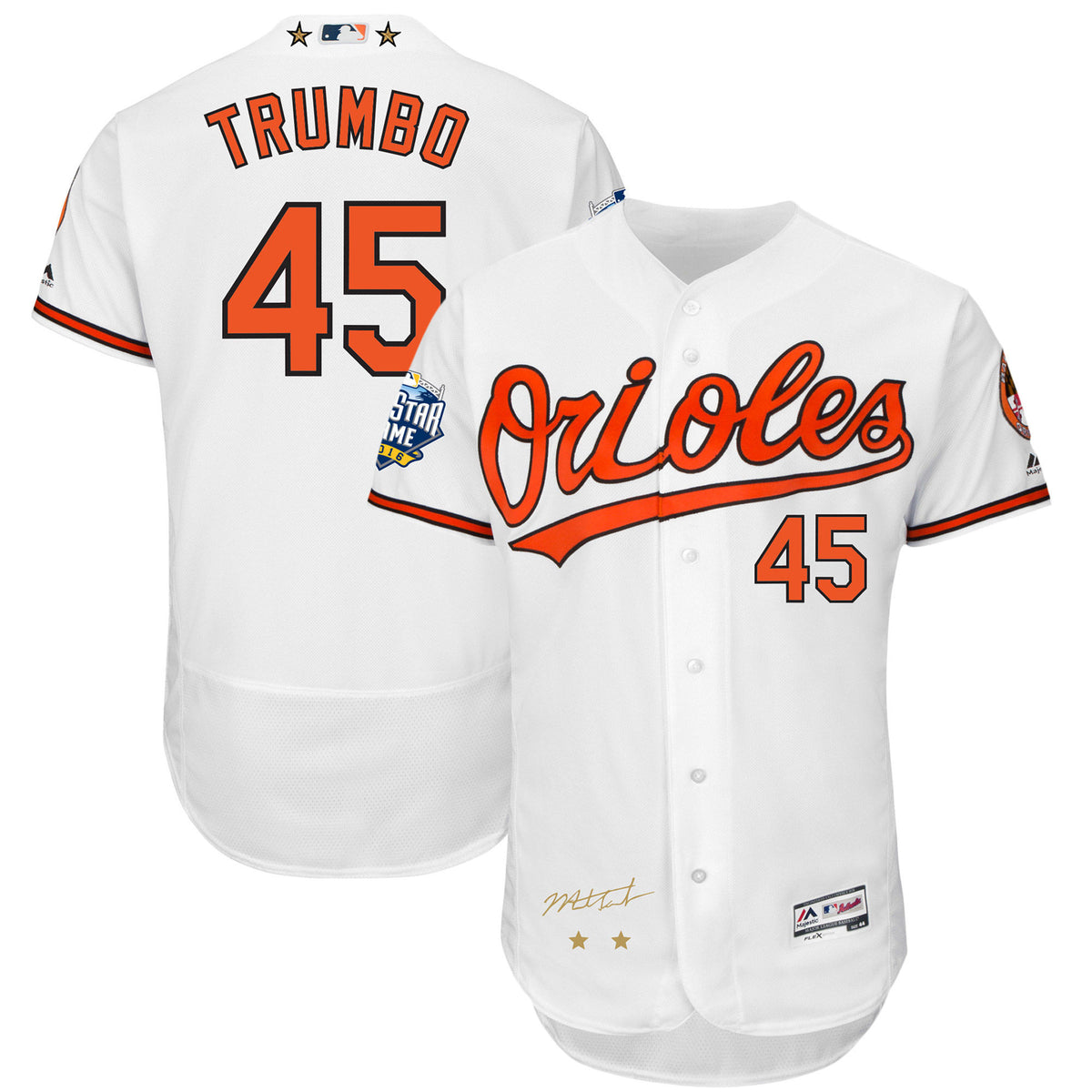 Mark Trumbo Baltimore Orioles white All-Star jersey