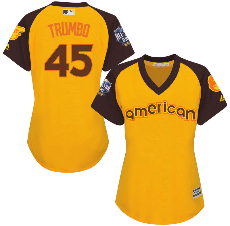 Mark Trumbo Baltimore Orioles yellow All-Star jersey