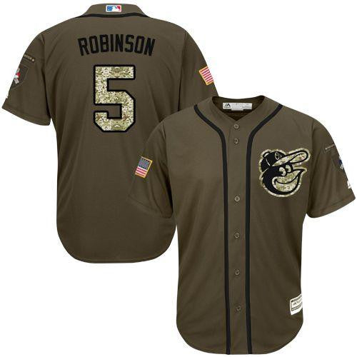 Brooks Robinson Baltimore Orioles green Salute To Service jersey