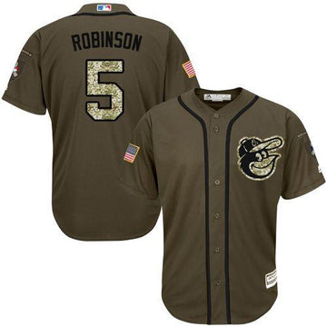 Brooks Robinson Baltimore Orioles green Salute To Service jersey
