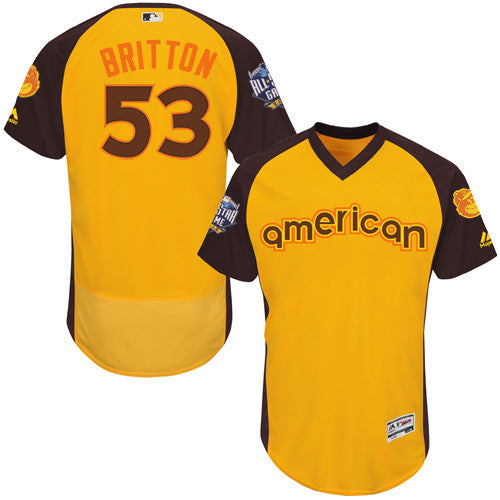 Zach Britton Baltimore Orioles yellow Game jersey