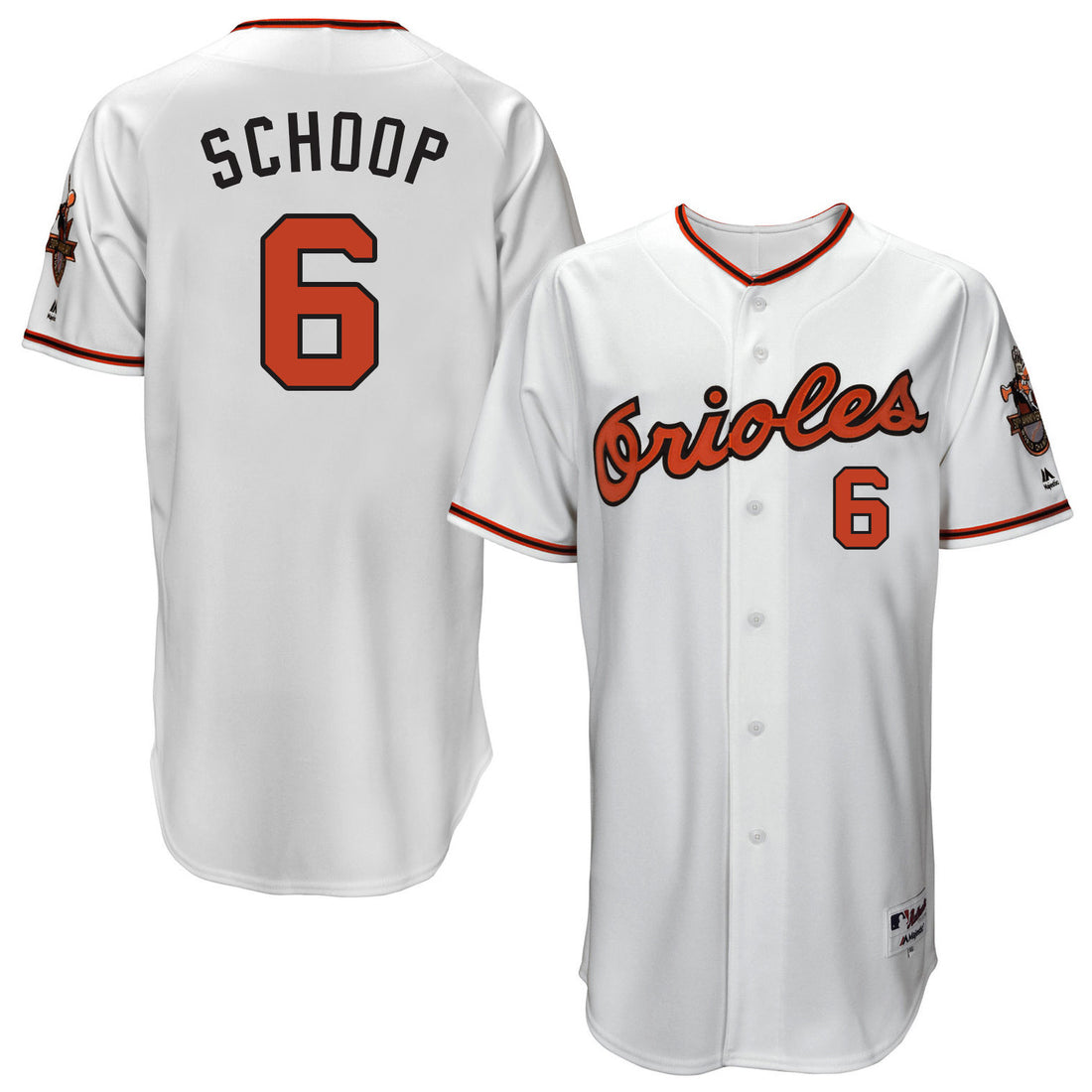 Jonathan Schoop Baltimore Orioles white Throwback jersey