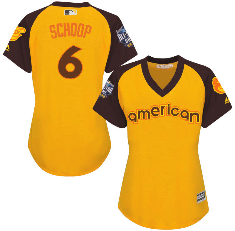 Jonathan Schoop Baltimore Orioles yellow All-Star jersey