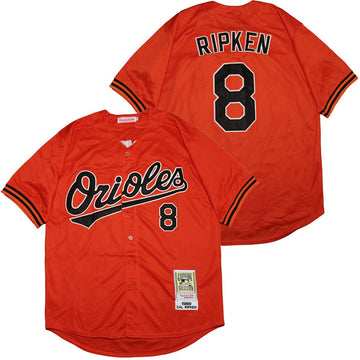 Cal Ripken Jr Baltimore Orioles orange Cooperstown jersey