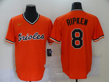 Cal Ripken Jr Baltimore Orioles orange Throwback jersey