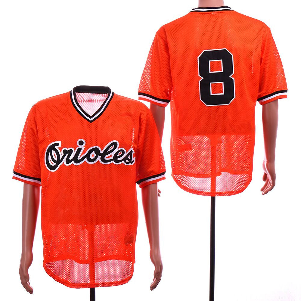 Cal Ripken Jr Baltimore Orioles orange Throwback jersey