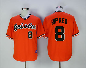 Cal Ripken Jr Baltimore Orioles orange Throwback jersey