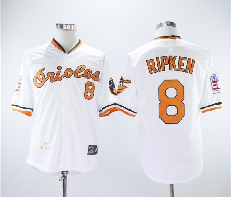 Cal Ripken Jr Baltimore Orioles white Throwback jersey