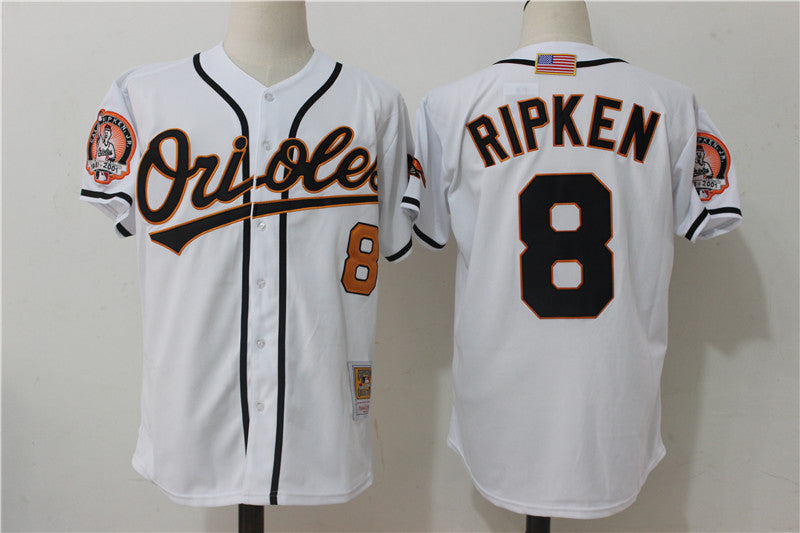 Cal Ripken Jr Baltimore Orioles white Cooperstown jersey