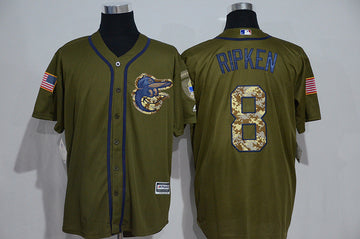 Cal Ripken Baltimore Orioles olive jersey