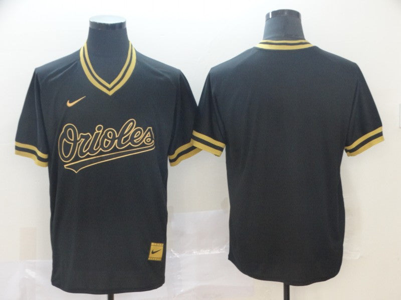 Blank Black Baltimore Orioles gold Legend jersey