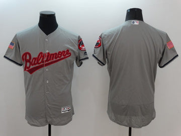 Custom Baltimore Orioles grey Fashion jersey