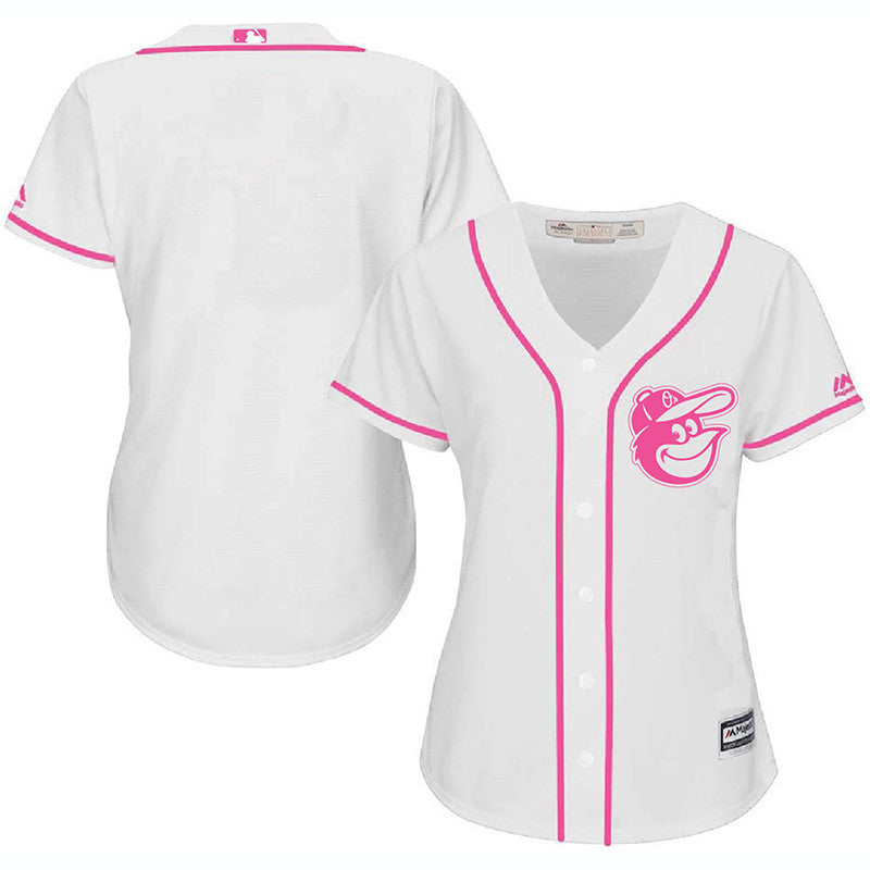 Blank White Baltimore Orioles pink jersey