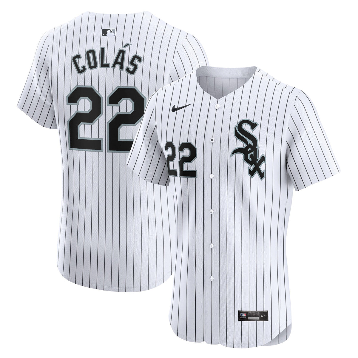 Oscar Colas Chicago White Sox white Elite jersey