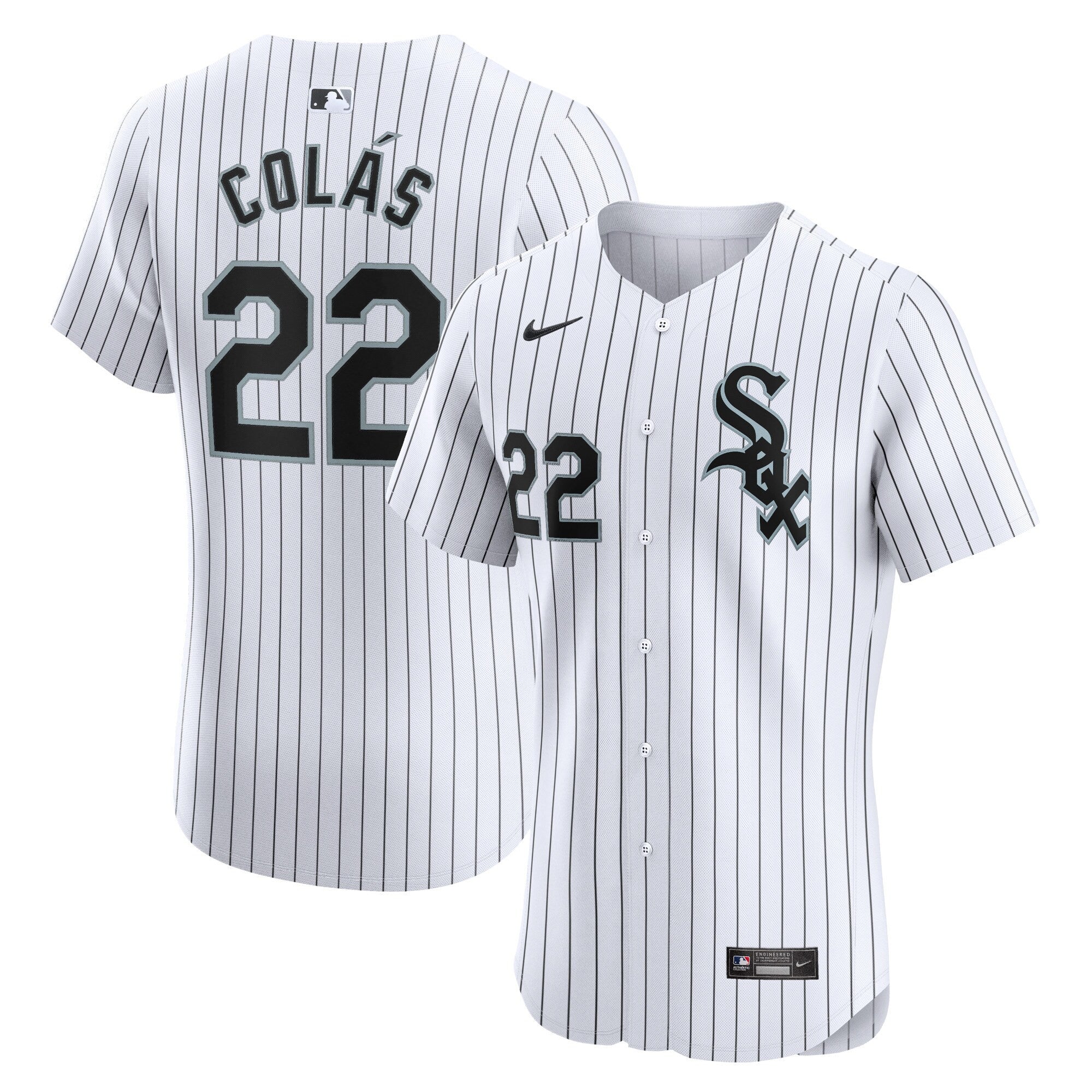 Oscar Colas Chicago White Sox white Elite jersey
