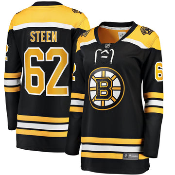Oskar Steen Boston Bruins black Home jersey