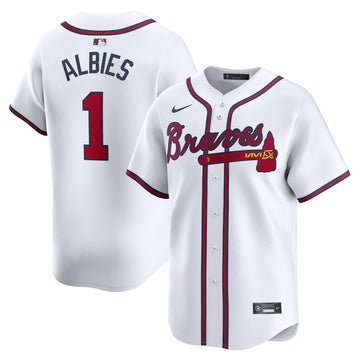 Ozzie Albies Atlanta Braves white Limited jersey